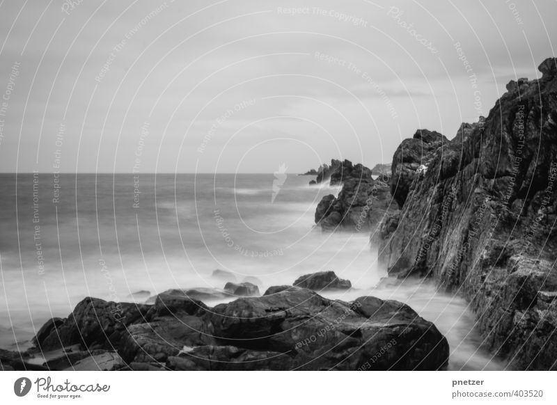 brittany Environment Nature Landscape Elements Water Sky Horizon Climate Weather Rock Waves Coast Beach Bay Ocean Emotions Moody Time Long exposure