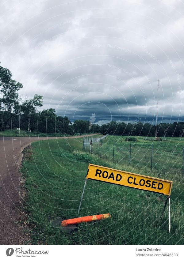 Maybe the road is open Road sign traffic control Road traffic Signs and labeling Street Warning sign Traffic infrastructure Signage Motoring Safety Bans