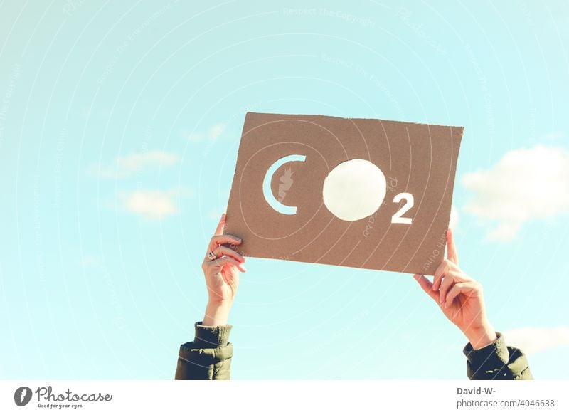 CO2 co2 CO2 emission Carbon dioxide Environment Climate change Environmental pollution Air pollution sign Demo Environmental protection Oxygen Future