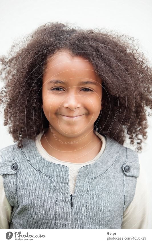 Pretty girl eight years old with beautiful hair young outside child cute kid african little adorable pretty black female portrait childhood person happy toddler