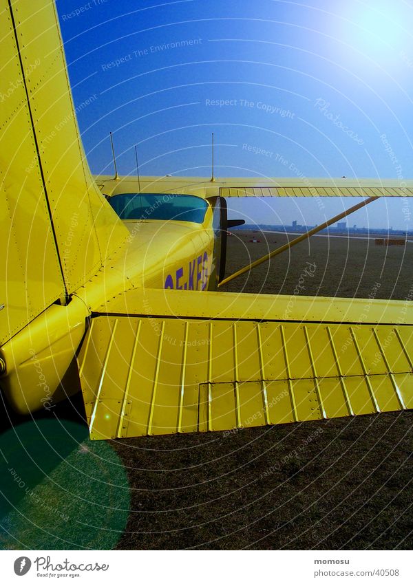 yellow aviator Airplane Airfield Yellow Stern Aviation