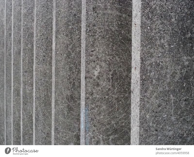 Pattern of grey parallel concrete walls Town urban Parallel Concrete Concrete wall Exterior shot Gray Wall (building) Architecture Gloomy Cold Colour photo