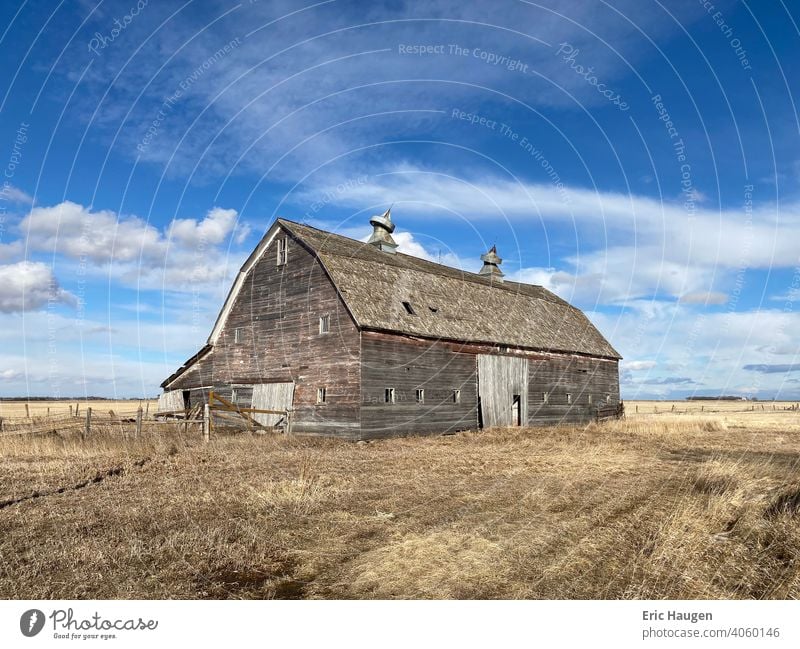 Old abandoned livestock barn in the rural countryside of South Dakota on a vacant farm Farm Barn Rural Rural Scene Landscape Abandoned abandoned place