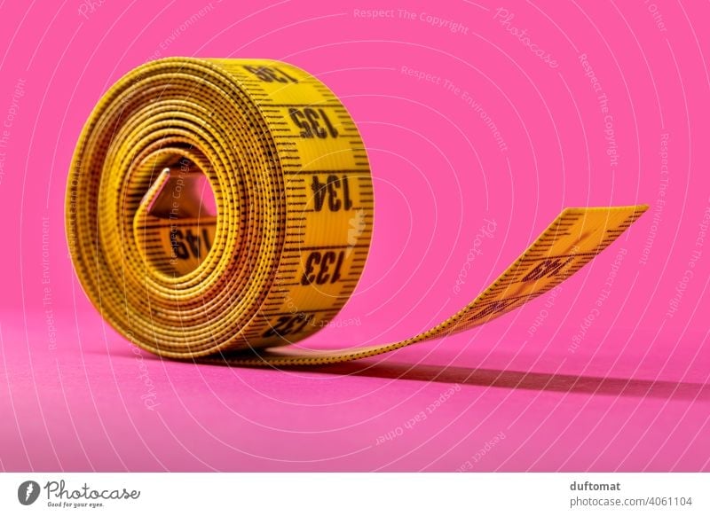 Tape Measure Isolated Purple Background Measuring Stock Photo 2308420093