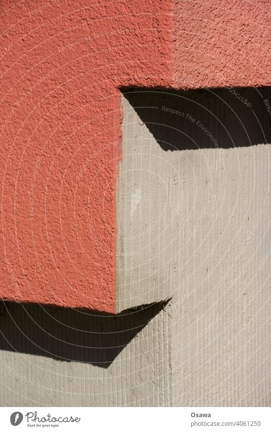 Corner (angular) Abstract detail At right angles Plaster Facade Wall (barrier) Wall (building) Building Structures and shapes Colour photo