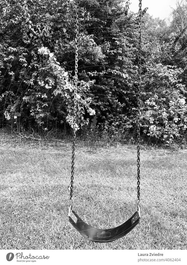Lonely children playground Playground Swing swinging To swing Playing Infancy Joy Park Kindergarten playground equipment playgrounds todler Toys Exterior shot