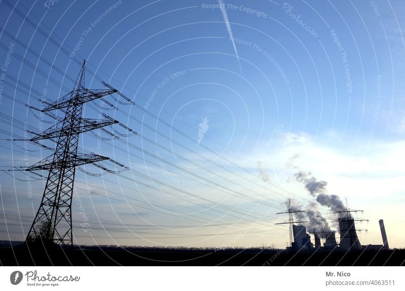 Energy Connection transmission line pylon Climate high voltage Construction stream Energy crisis Technology Cable transfer Volt Force Sky ecology Environment