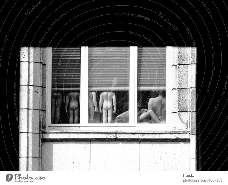 Not a good look Window Shopping center Mannequins discarded Old Storage Naked House (Residential Structure)