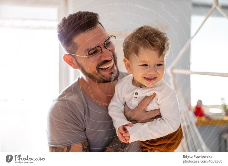 Father and baby son having fun together at home single parent single dad fathers day fatherhood stay at home dad paternity leave modern manhood family child