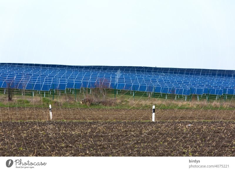 An area of many photovoltaic panels. Solar park , Solar open space plant in the middle of agricultural land... many solar panels , Photovoltaics photovoltaics