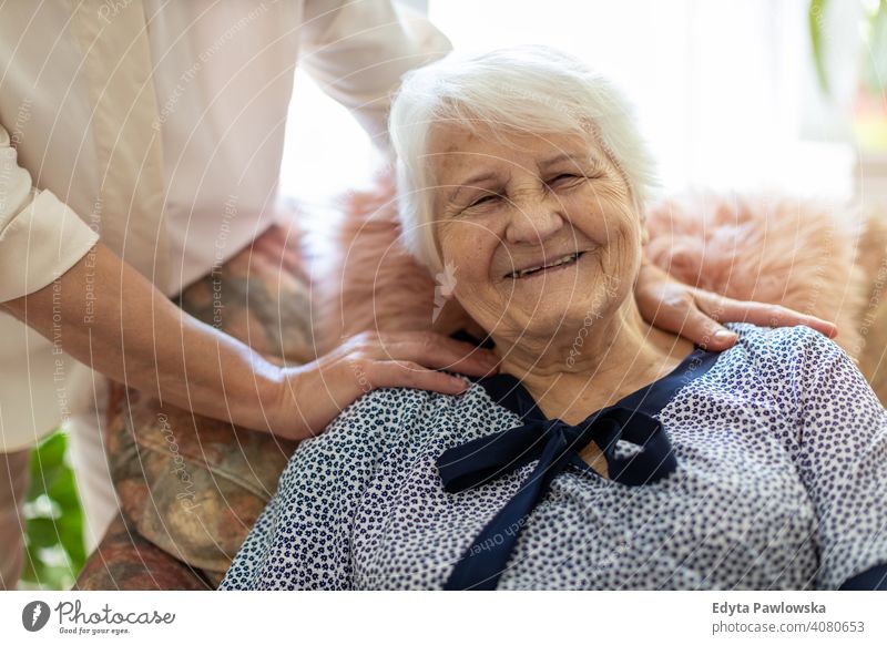 Senior woman spending quality time with her daughter smiling happy enjoying positivity vitality confidence people senior mature casual female Caucasian elderly
