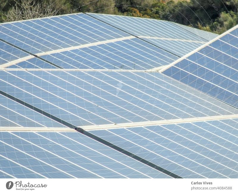 Solar power station against the blue sky. Alternative energy concept solar panel cloud environment eco ecology electricity electronic device engineering field