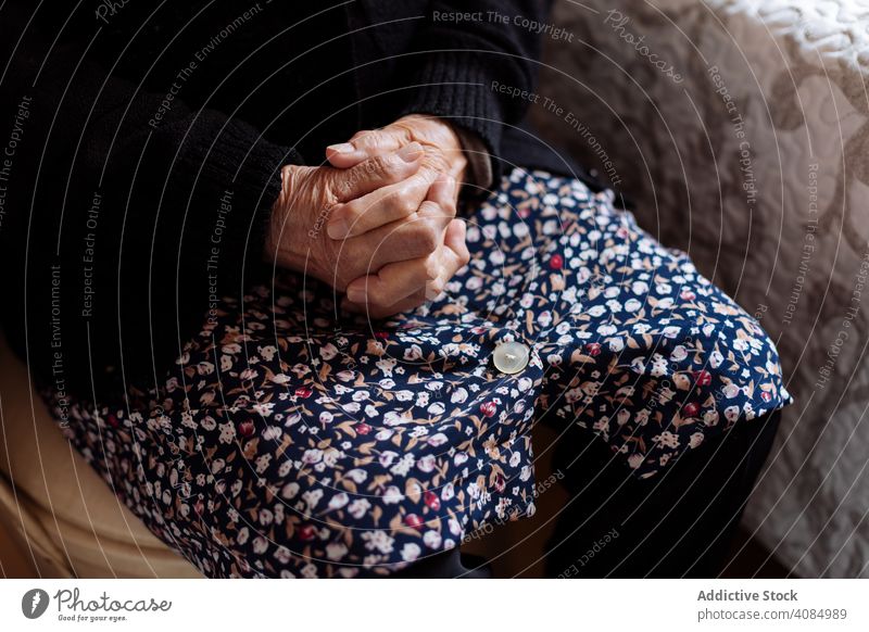 Detail of hands of an elderly woman person female adult old human finger senior osteoarthritis people caucasian detail health lifestyle care holding couple aged
