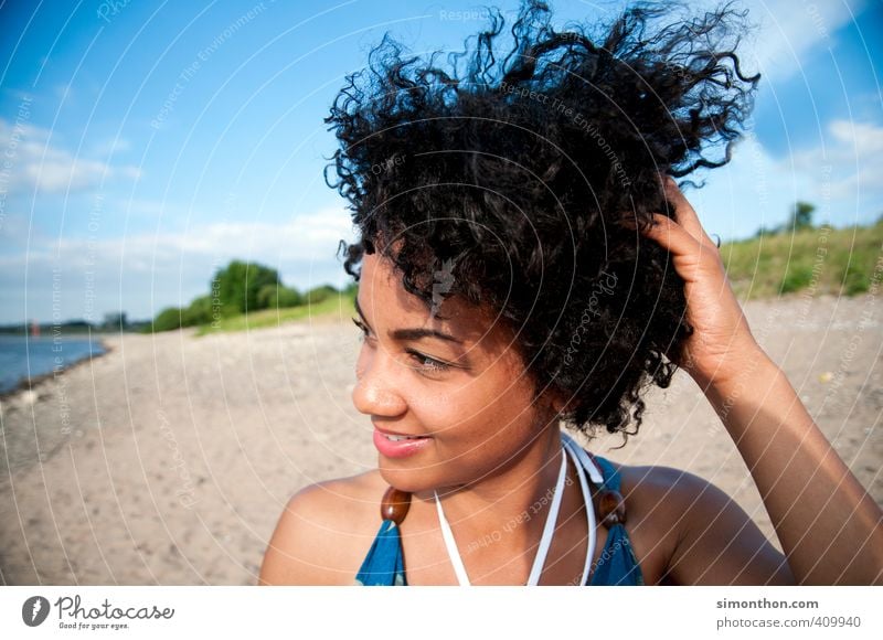 summertime Hair and hairstyles Face Life Harmonious Well-being Contentment Senses Relaxation Calm Fragrance Swimming & Bathing Vacation & Travel Far-off places