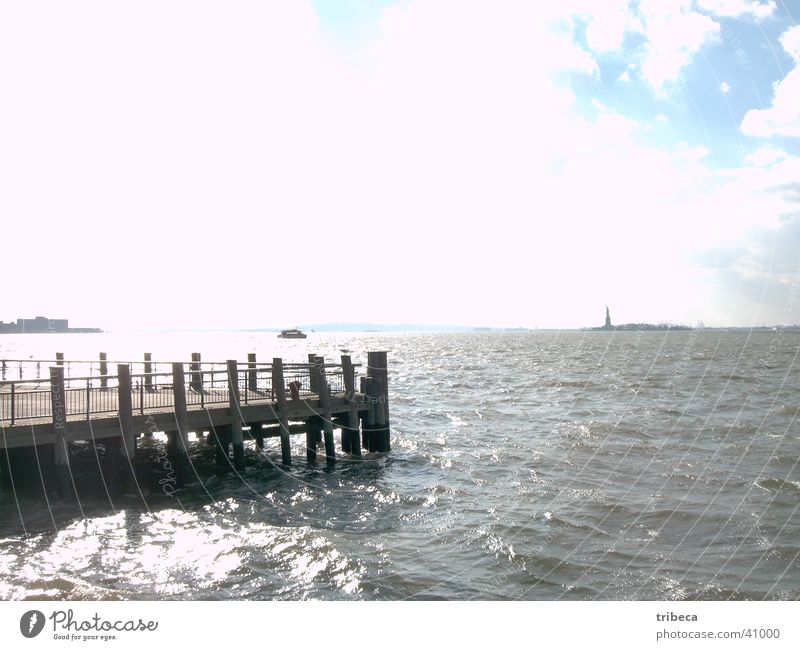 Miss Liberty beams New York City Ocean Footbridge Light Far-off places North America had Freedom Statue of Liberty