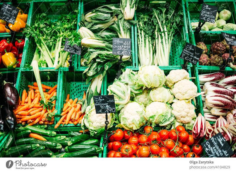 Fresh vegetables on the supermarket. background food fruit leaf fresh store carrot color green grocery healthy organic product raw red sell shop tomato diet