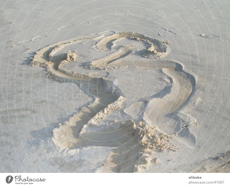 Traces in the sand Footprint Pattern Sand Tracks