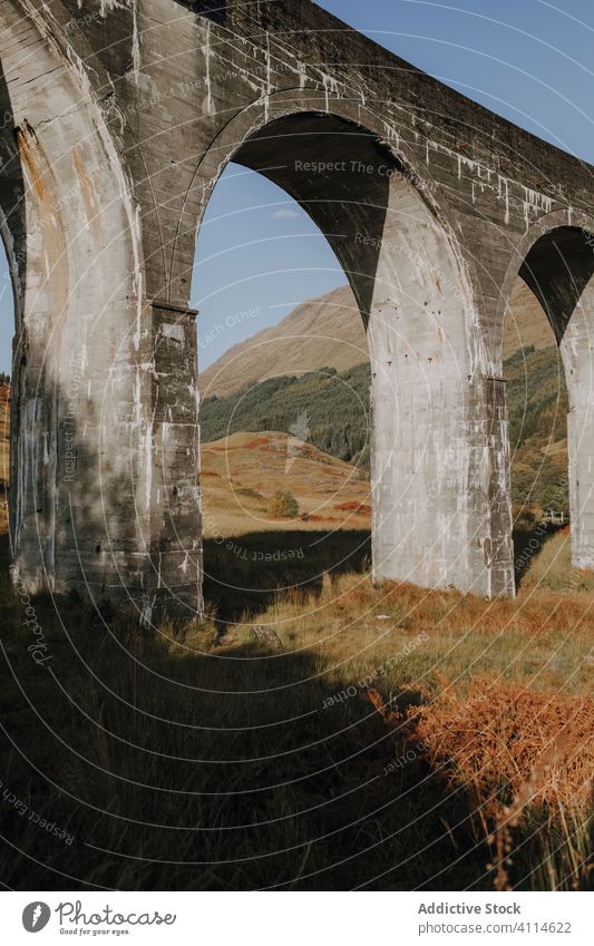 Old stone bridge in highlands viaduct mountain old railway countryside scotland nature landscape travel tourism journey trip architecture structure construction