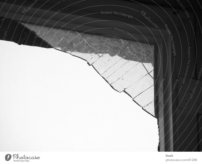Splinter 02 Window Broken Obscure Black & white photo Glass