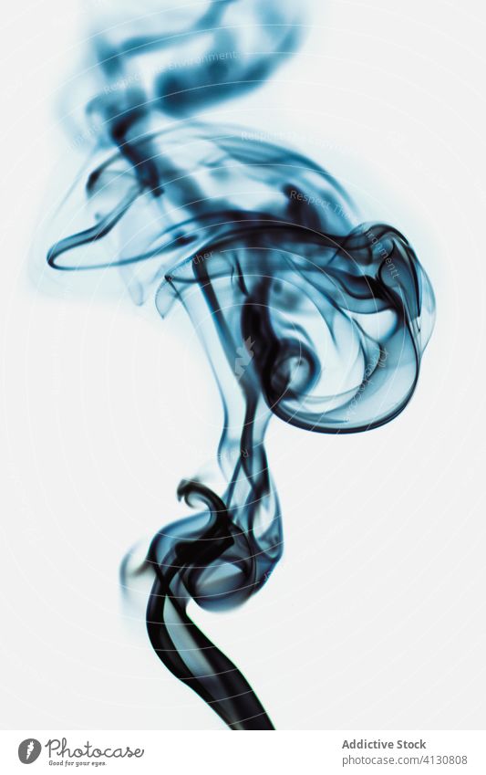 Abstract backdrop with stains of colorful incense smoke swirl abstract whiff steam background aroma scent vortex fragrant shape fume curve diffuse fog smell