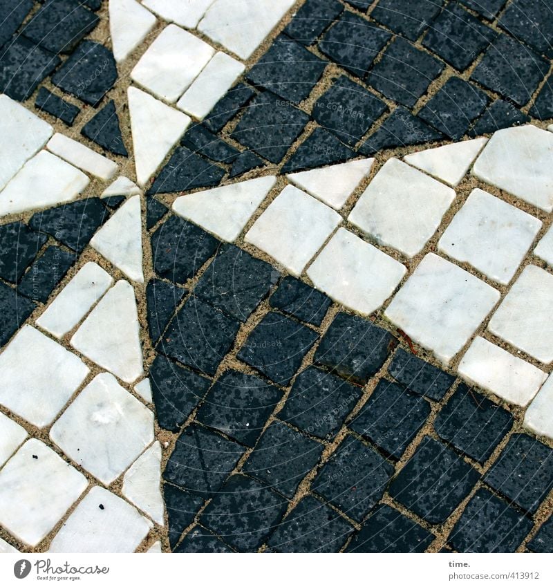 Star | black & white unite Craft (trade) Earth Lanes & trails Stone Mosaic Star (Symbol) Esthetic Sharp-edged Point Black White Design Inspiration Creativity