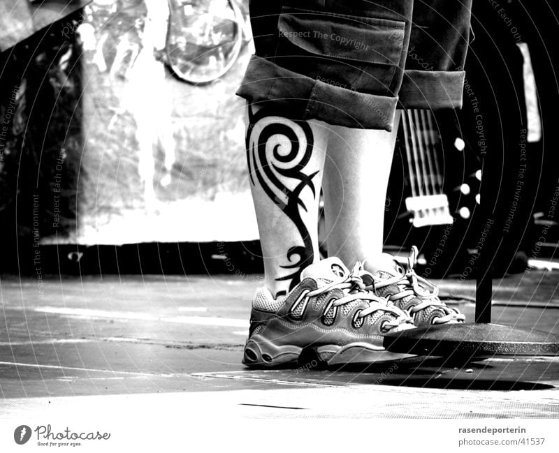 my tight calves Tattoo Shows Footwear Stage Shoelace Woman Legs Feet Ankle