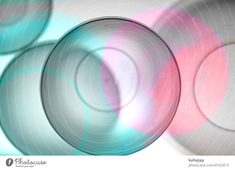 tupper Tupperware bowl Abstract circles Circle cutting quantity transparent Colour photo Pattern Light Multicoloured Experimental Structures and shapes Design