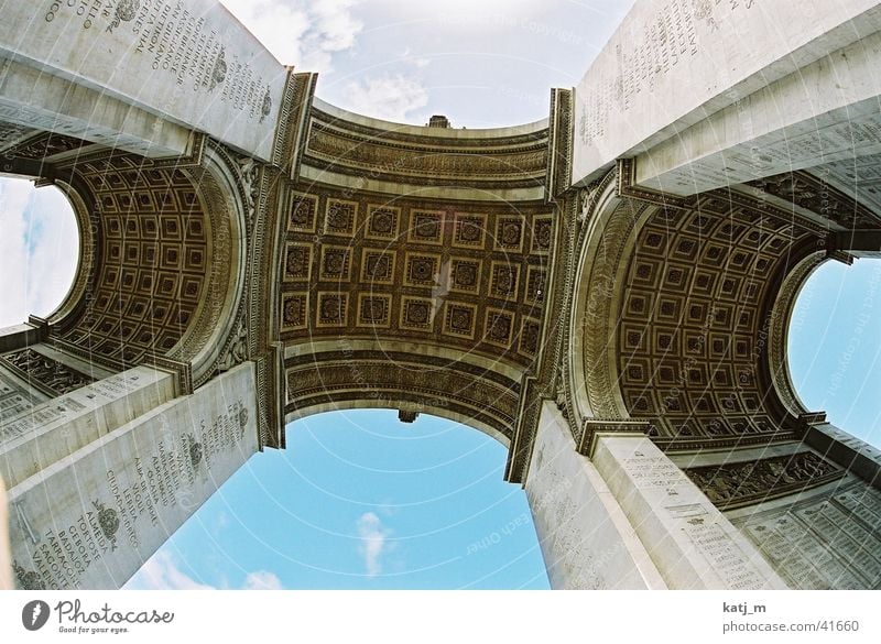 Under the Arc de Triomphe Paris France Champs-Elysées Architecture L´Arc de Thriomphe Napoleon