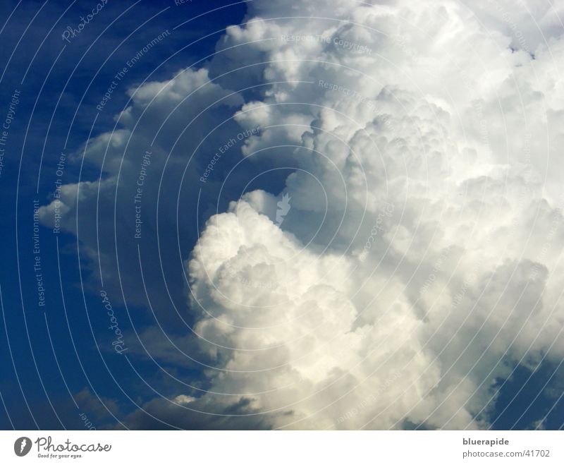 Cloudy Cumulus Clouds White Absorbent cotton Soft Easy Airy Blue Sky