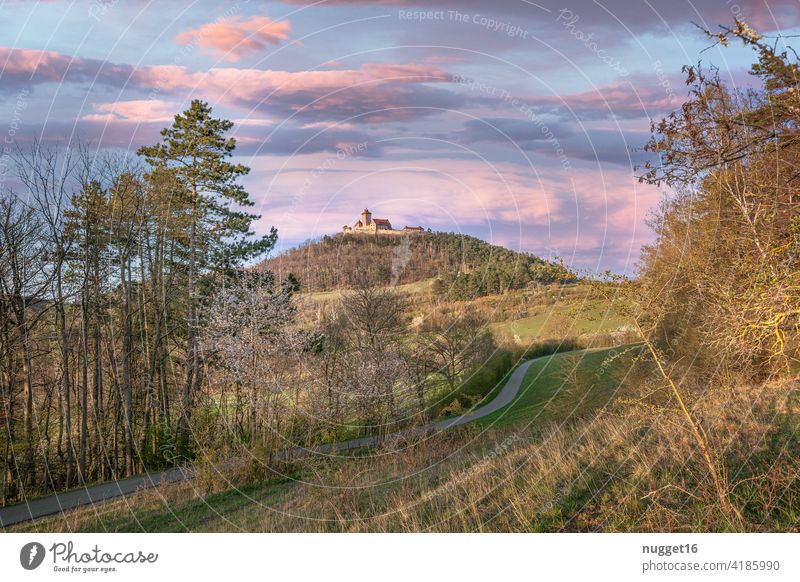 the Wachsenburg in beautiful Thuringia wachsenburg Exterior shot Colour photo Deserted Landscape Nature castle Medieval times Castle Sky Historic Clouds