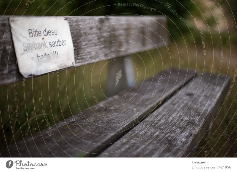 please. Trip Garden Schoolyard Grass Foliage plant Park Meadow Deserted Places Marketplace Pedestrian Lanes & trails Bench Wood Characters Signs and labeling