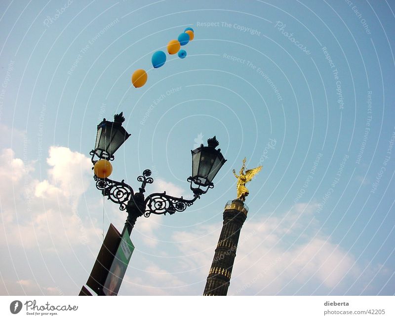 heaven Victory column Balloon Dream Photographic technology Berlin Sky