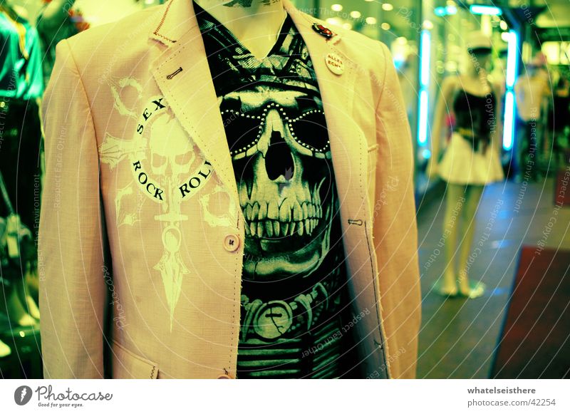 fashion victim Paddle Jacket Style Munich Shopping center Photographic technology Doll T-shirt Death's head Fashion