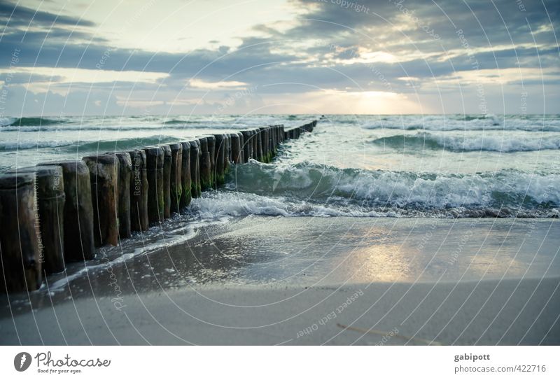 600 - inhale exhale Landscape Earth Water Sky Horizon Summer Beautiful weather Waves Coast Beach Baltic Sea Ocean Breathe Fresh Natural Soft Blue Happy