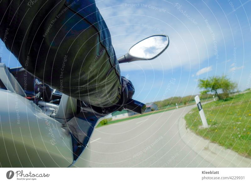 Kurvenlust - cornering on a motorcycle from the pillion passenger's point of view in beautiful spring weather Motorcycle motorbike Motorcyclist Subsection