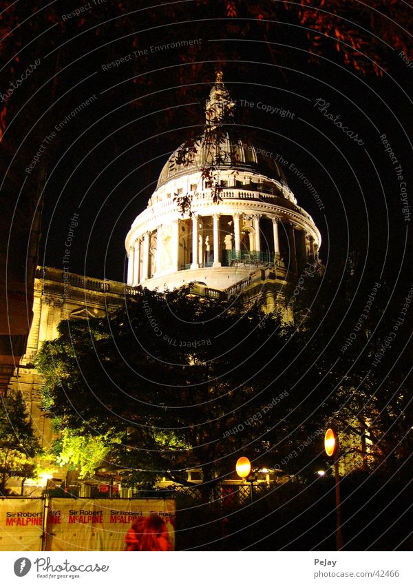 London at night Night House of worship Religion and faith Saint Paul Cathedral Architecture