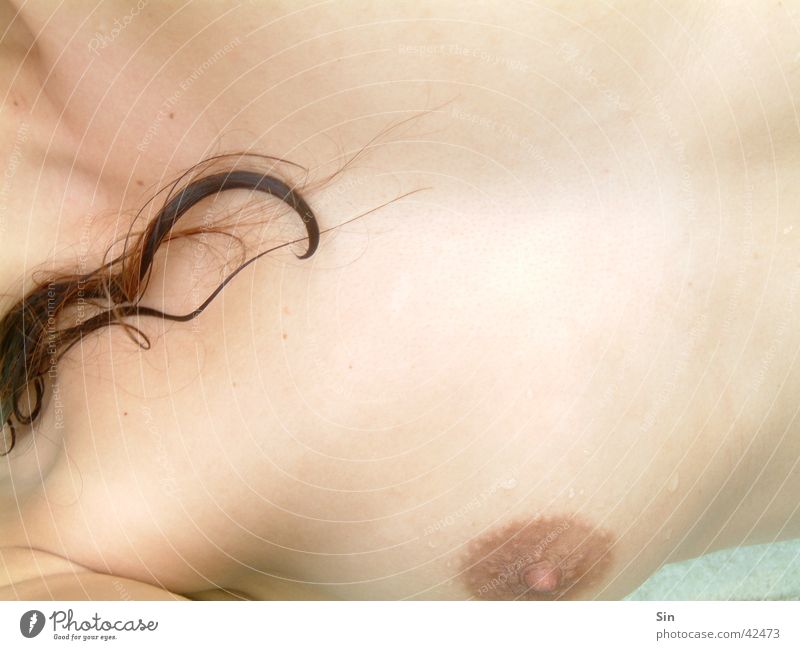 Breast & Hair Curl Strand of hair Woman Chest Breasts Skin Detail Hair and hairstyles