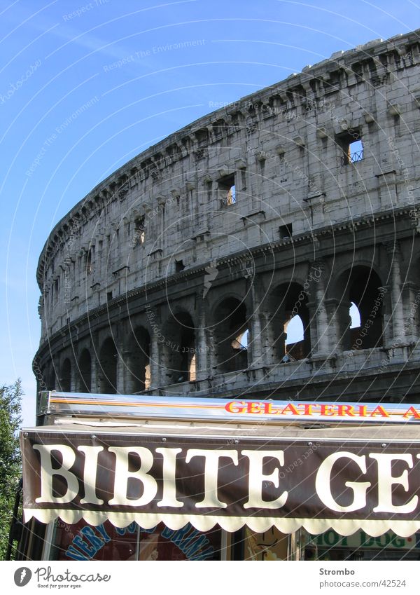 Colosseum Italy Rome Europe bibites gelati Ice