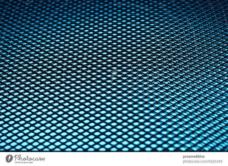 Metal background. Steel surface. Iron blue mesh. Abstract metallic sheet hardware iron steel old used heavy workshop industrial textured aluminium material
