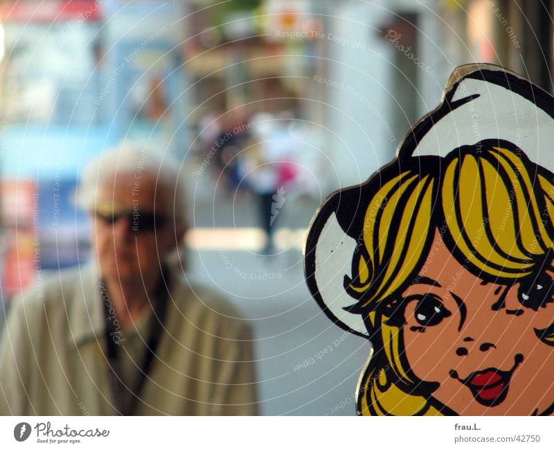 old + cute Woman Face of a woman portrait Graphic Illustration Comic Comic strip character Looking into the camera Partially visible Section of image Drawing