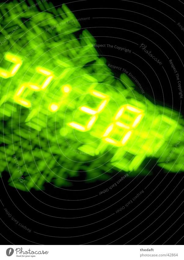 time collapses Time Dark Whirlpool Black Night Long exposure Digits and numbers Neon green neon Reaction Blur
