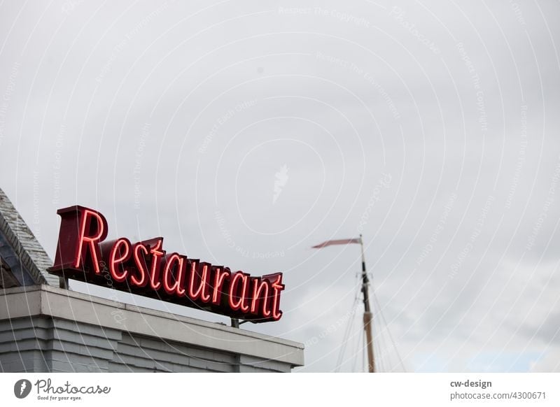 restaurant Restaurant Gastronomy Neon sign Characters Advertising