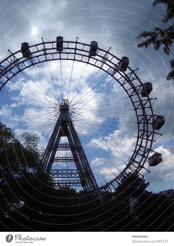 prater vienna Vienna Round Clouds Leisure and hobbies Red Carriage Fairs & Carnivals Iconic carousel Sky Review Trip