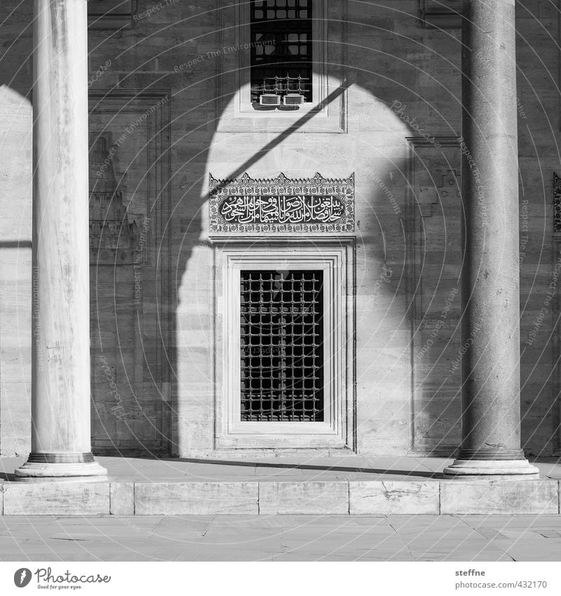 1009 nights | shaped Istanbul Esthetic Near and Middle East Mosque Islam Religion and faith Facade Elegant Fairy tale Black & white photo Exterior shot