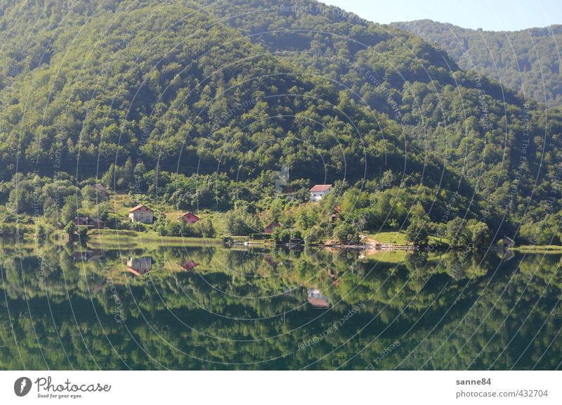 Reflection I House (Residential Structure) Landscape Water Forest Hill Lakeside Bay Bosnia-Herzegovina Village Relaxation Green Purity Harmonious Contentment