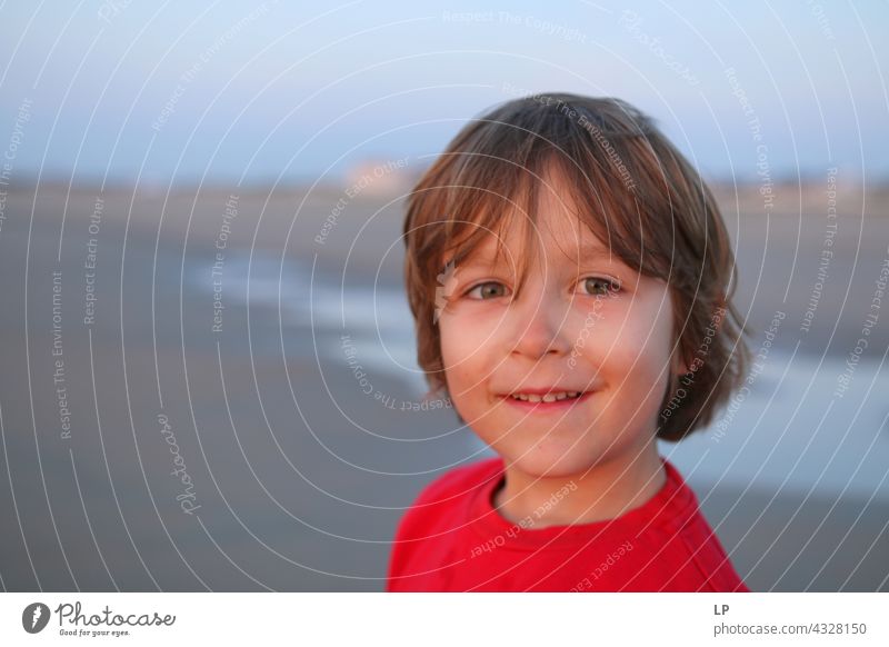boy smiling and looking up Education To enjoy Optimism Religion and faith Connection Positive Innocent Playful showing nature Meditation Senses Calm