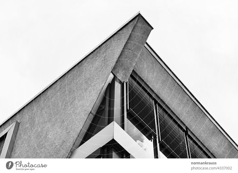 Architectural Detail House (Residential Structure) house wall cladding Wall (building) Corner Building black-and-white Architecture detail Monochrome