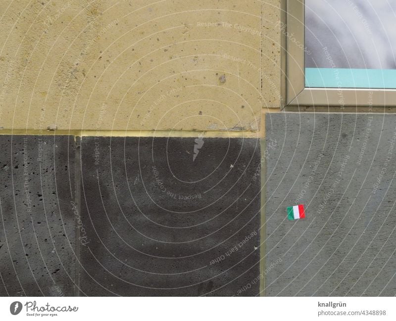 Italy stickers Structures and shapes Colour photo Exterior shot Deserted Day Close-up Pattern Subdued colour Line Architecture Facade Wall (building)
