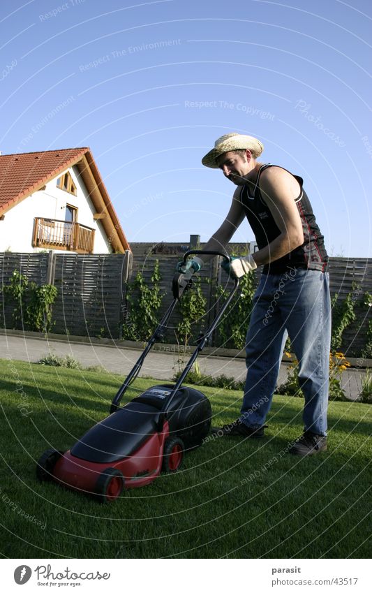 The Lawn Mower Man Lawnmower Electric Fresh Hat Mow the lawn Sun
