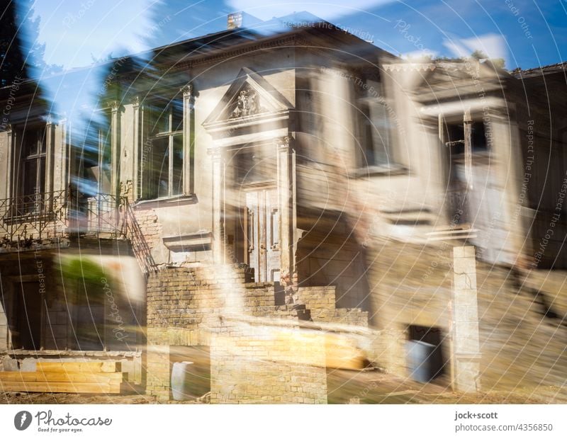 Stylish house not exactly, only vaguely House (Residential Structure) Architecture Double exposure Facade Entrance Style Sky Reaction Abstract Surrealism